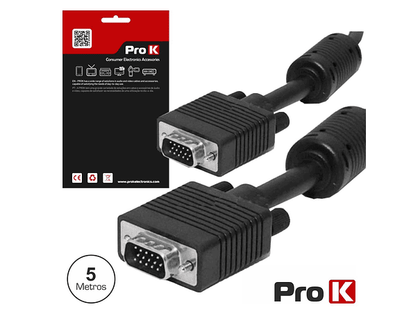CABO VGA DOURADO MACHO / MACHO 5M COMFILTRO PROK 1