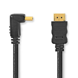 CABO HDMI DOURADO MACHO / MACHO 2.0 4K PRETO 1.5M 90º