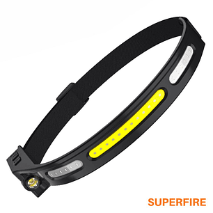 LANTERNA DE CABEÇA 5W 625LM COM SENSOR MOVIMENTO SUPERFIRE