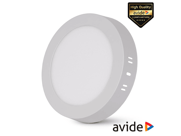 PAINEL LEDS REDONDO SUPERFÍCIE 12W 178MM 950LM CCT AVIDE 1