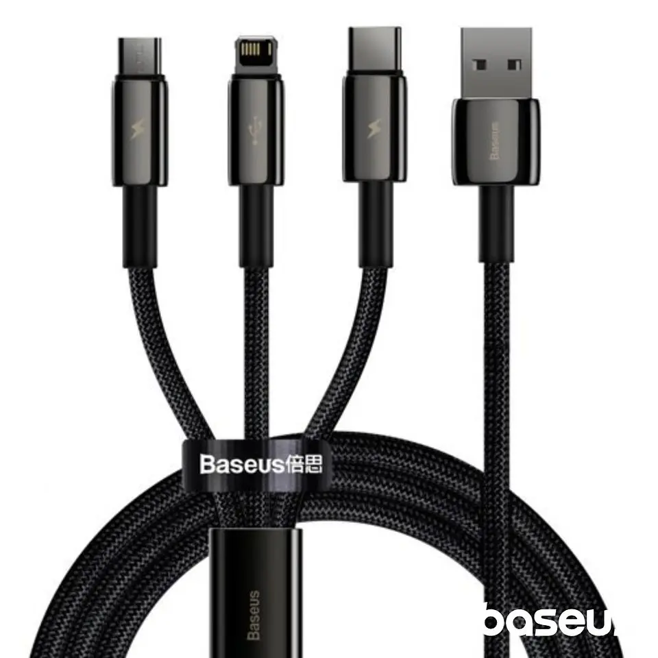 CABO USB-A 2.0 MACHO PARA LIGHTNING/USB-COMMICROUSB 3.5A BASEUS 1
