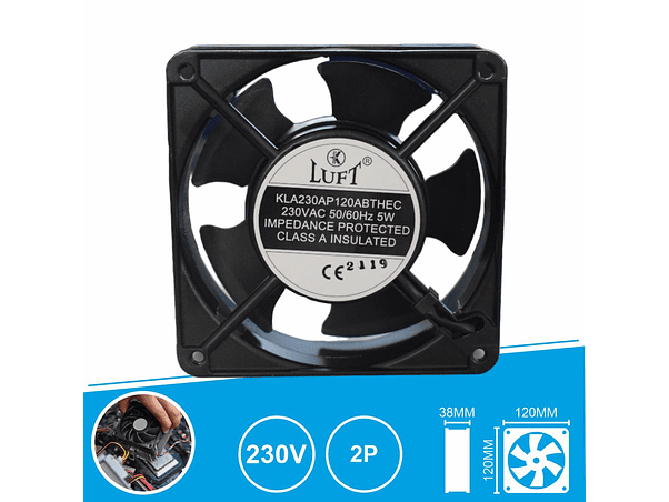 VENTOINHA 230V 120X120X38MM 2 PINOS KLA230AP120ABTHEC LUFT 1