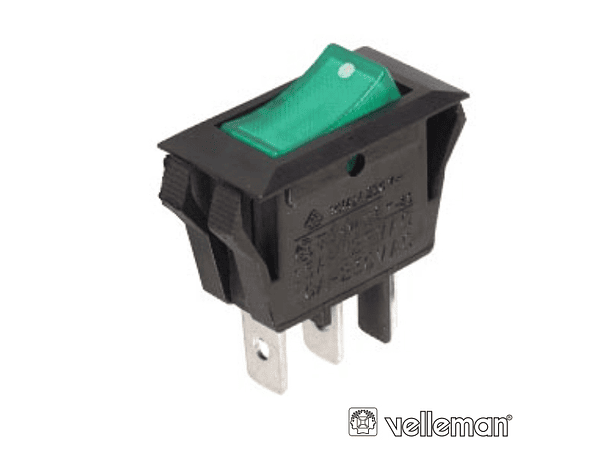 INTERRUPTOR BASCULANTE COM LUZ 10A-250V SPST ON-OFF VELLEMAN 1