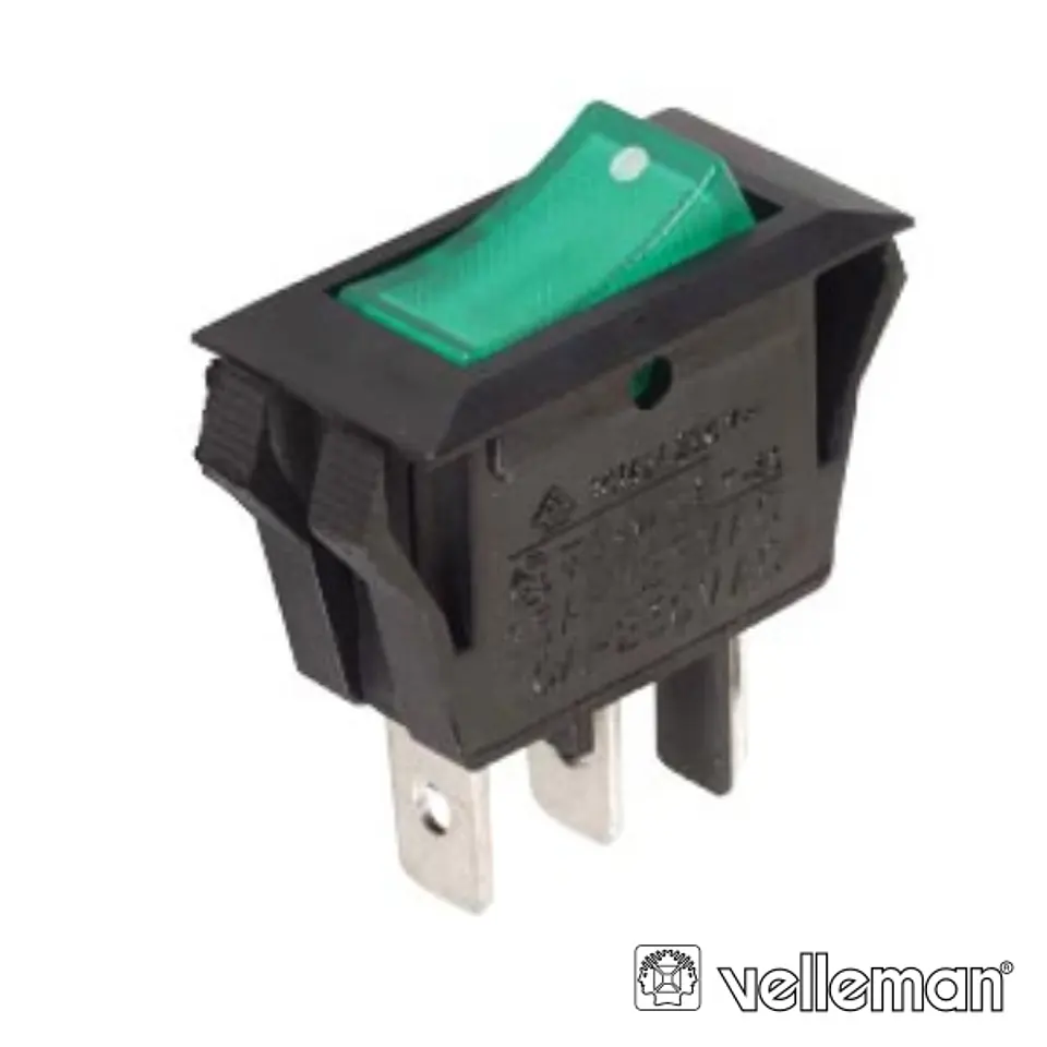 INTERRUPTOR BASCULANTE COM LUZ 10A-250V SPST ON-OFF VELLEMAN 1