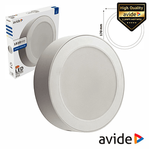 PAINEL LEDS REDONDO SUPERFÍCIE 18W 170MM 6400K 1820LM AVIDE