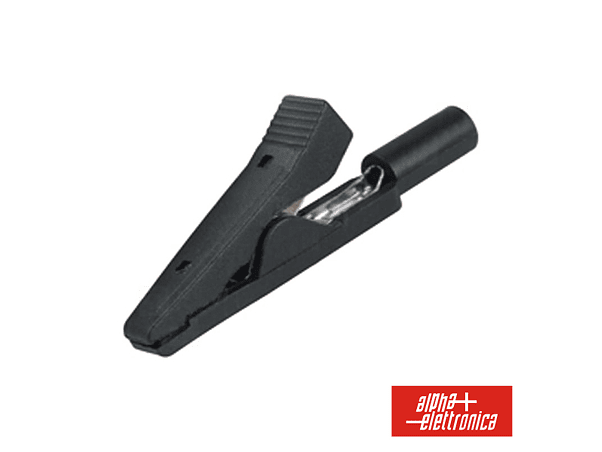 PINÇA CROCODILO ISOLADA PRETA 10A 1