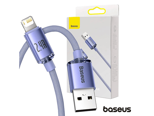 CABO USB-A / LIGHTNING MACHO CRYSTAL SHINE 2M BASEUS 1