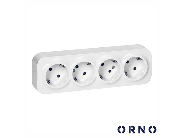 TOMADA ELÉTRICA SUPERFÍCIE 4X SCHUKO ORNO 1
