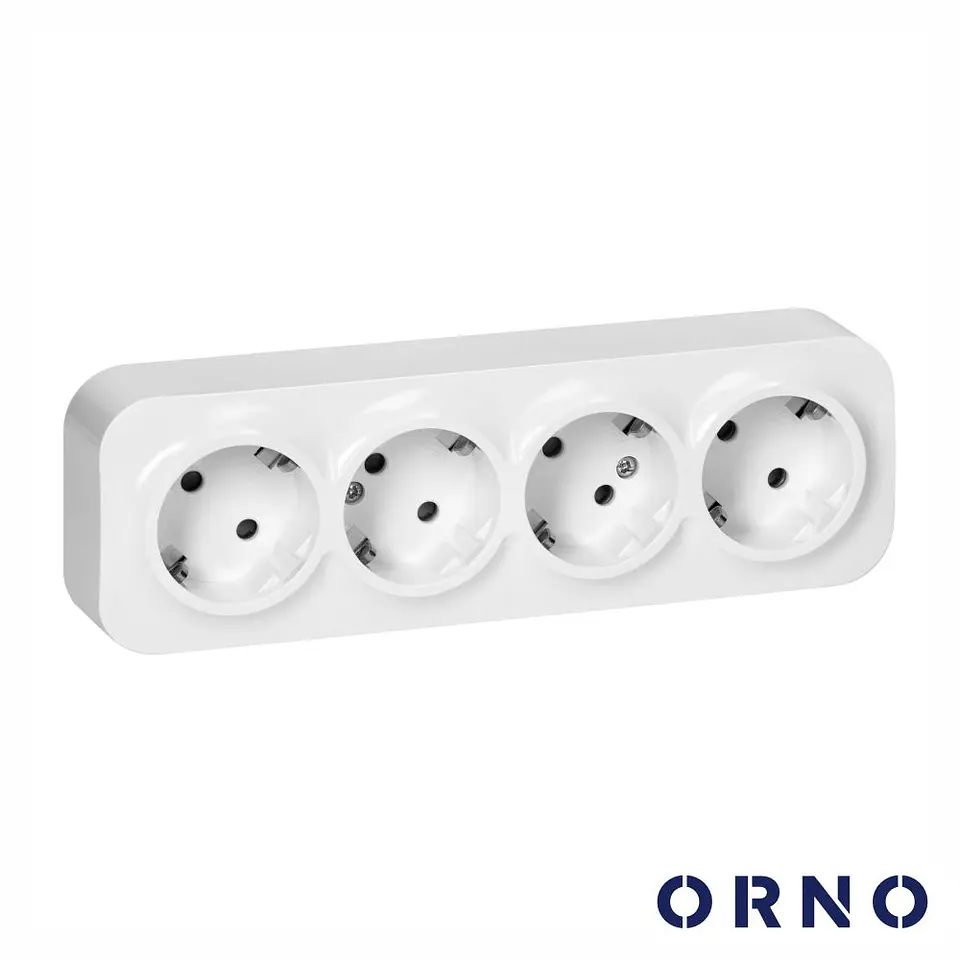 TOMADA ELÉTRICA SUPERFÍCIE 4X SCHUKO ORNO 1