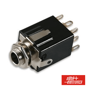 FICHA JACK 6.35MM FÊMEA ST DE PAINEL 3P 8 CONTACTOS