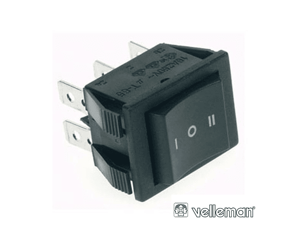 INTERRUPTOR BASCULANTE 10A-250V DPDT ON-OFF-ON VELLEMAN 1