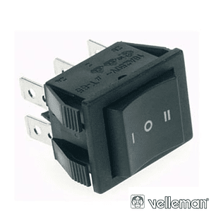 INTERRUPTOR BASCULANTE 10A-250V DPDT ON-OFF-ON VELLEMAN