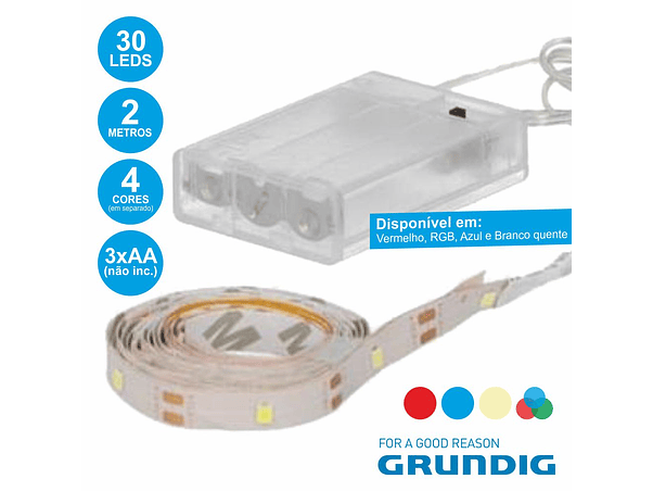 FITA 60 LEDS COM 2M MULTICORES IP20 GRUNDIG 1