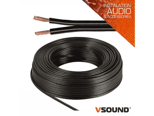 CABO COLUNA 2X0.50MM PRETO PARALELO VSOUND 1