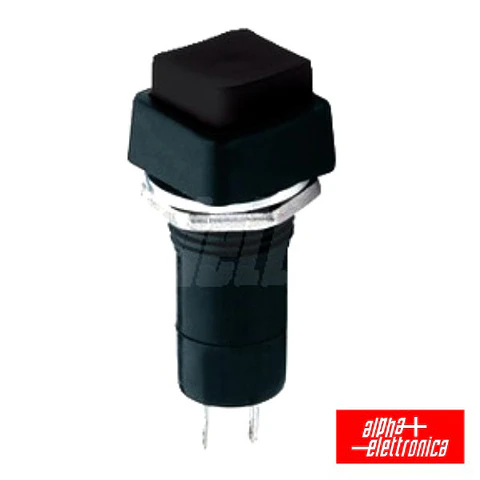 INTERRUPTOR PRESSÃO QUADRADO ON-OFF PRETO