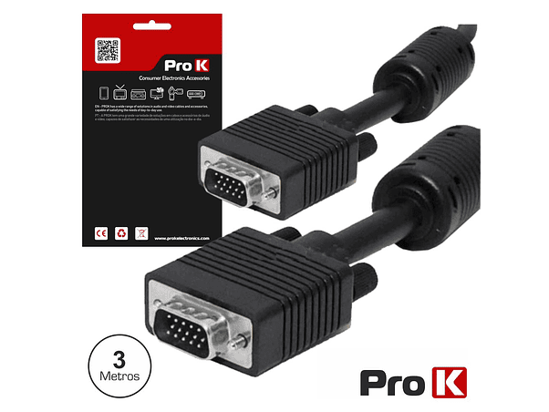 CABO VGA MACHO / MACHO 3M COMFILTRO PROK 1