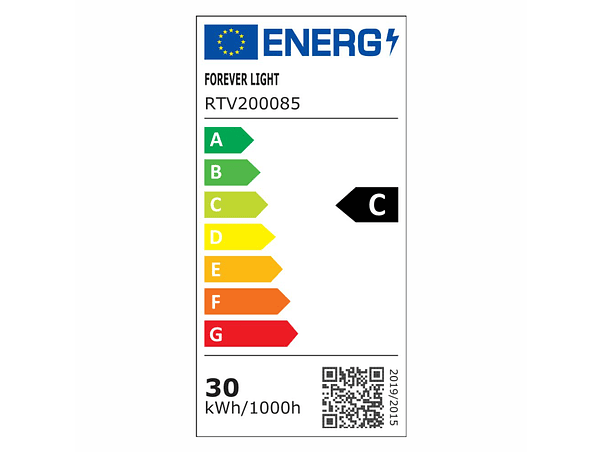 FOCO LED 30W COM SENSOR 230V 6500K 4500LM IP65 PRETO FOREVER 1