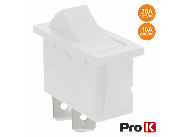 INTERRUPTOR BASCULANTE 16A-250V ON-OFF BRANCO 1