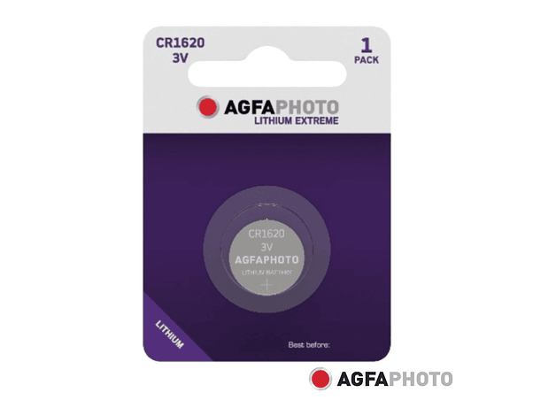 PILHA LÍTIO BOTÃO CR1620 3V 1X BLISTER AGFAPHOTO 1