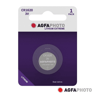 PILHA LÍTIO BOTÃO CR1620 3V 1X BLISTER AGFAPHOTO