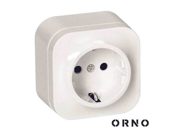 TOMADA ELÉTRICA SUPERFÍCIE 2X SCHUKO ORNO 1