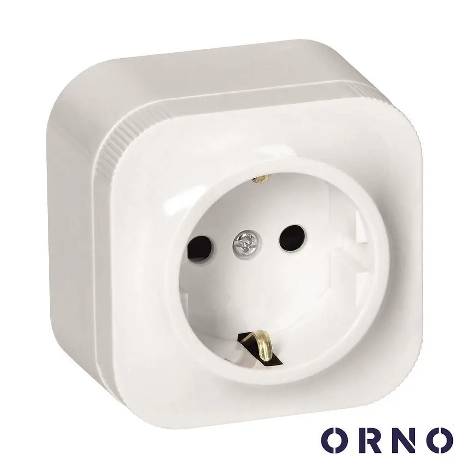 TOMADA ELÉTRICA SUPERFÍCIE 2X SCHUKO ORNO 1