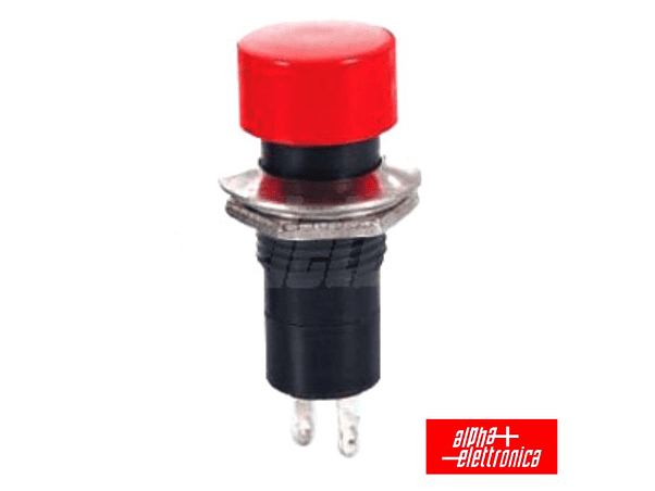 INTERRUPTOR PRESSÃO REDONDO NORMALMEMTE ABERTO VERMELHO 1