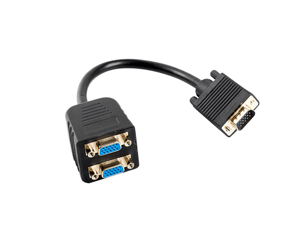 CABO VGA VGA MACHO - 2X VGA FÊMEA 0,2 M PRETO NEDIS 1