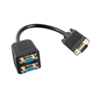 CABO VGA VGA MACHO - 2X VGA FÊMEA 0,2 M PRETO NEDIS