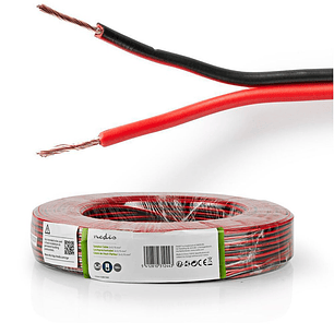 CABO COLUNA 2X 0,50 MM2 PRETO/VERMELHO