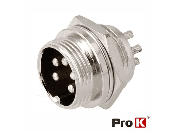 FICHA MICROFONE 5P MACHO PAINEL PROK 1