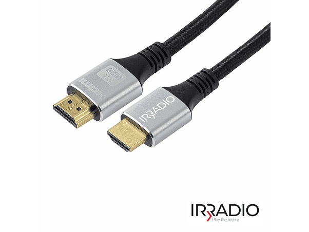 CABO HDMI DOURADO MACHO / MACHO 2.1 8K PRETO 1M IRRADIO 1