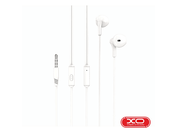 AUSCULTADORES STEREO COM MICROFONE JACK 3.5MM BRANCO XO 1