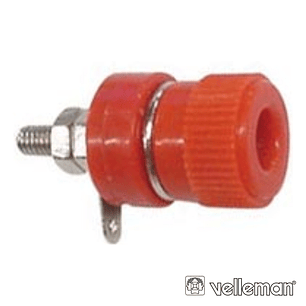 BORNE VERMELHO 4MM CONETORES