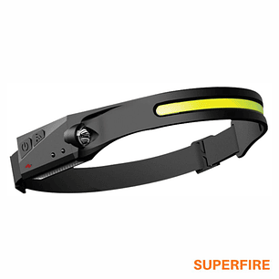 LANTERNA DE CABEÇA 2W 200LM COM SENSOR MOVIMENTOS SUPERFIRE