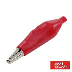 PINÇA CROCODILO 58MM ISOLADA VERMELHA