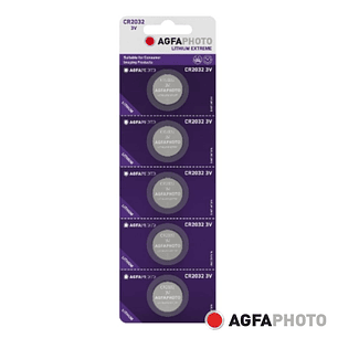 PILHA LÍTIO BOTÃO CR2032 3V 5X BLISTER AGFAPHOTO