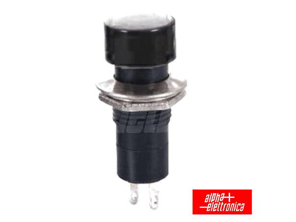 INTERRUPTOR PRESSÃO REDONDO ON-OFF PRETO 1