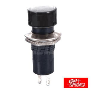 INTERRUPTOR PRESSÃO REDONDO ON-OFF PRETO