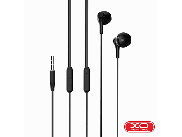 AUSCULTADORES STEREO COM MICROFONE JACK 3.5MM PRETO XO 1