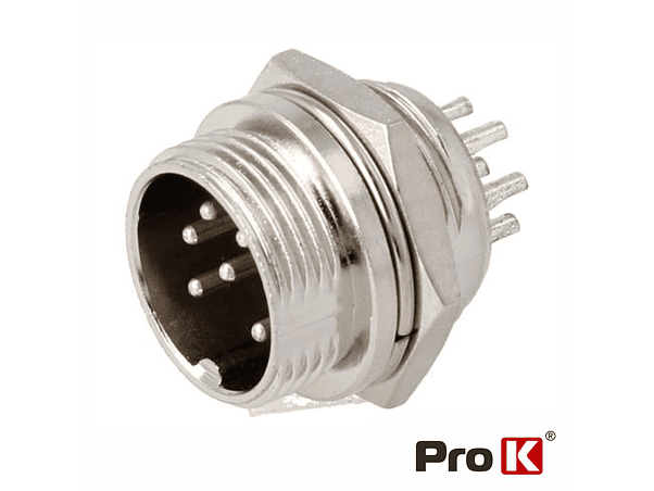 FICHA MICROFONE 6P MACHO PAINEL PROK 1