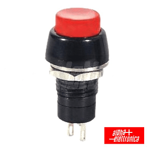 INTERRUPTOR PRESSÃO REDONDO ON-OFF VERMELHO
