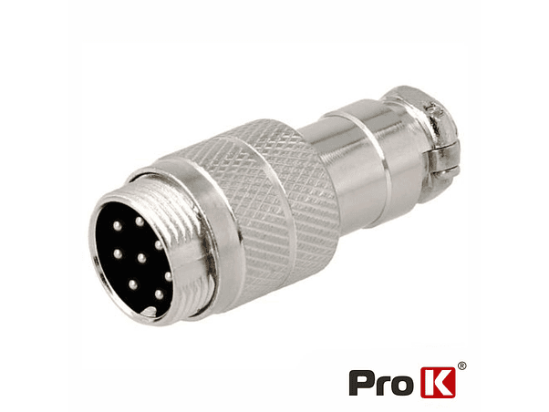 FICHA MICROFONE 8P MACHO PARA SOLDAR PROK 1