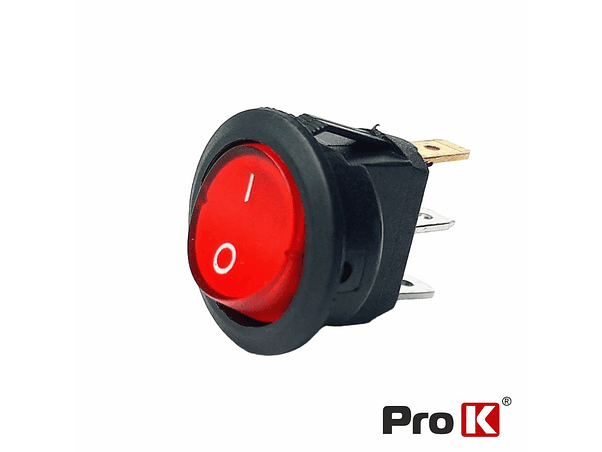 INTERRUPTOR BASCULANTE LED 20A-12V ON-OFF VERMELHO 1