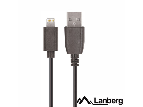 CABO USB-A 2.0 MACHO / LIGHTNING 8P MACHO 1.8M PRETO LANBERG 1