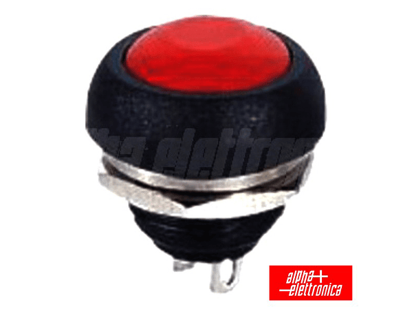 INTERRUPTOR PRESSÃO REDONDO NORMALMENTE ABERTO VERMELHO 1