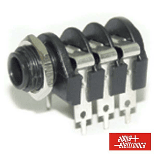 FICHA JACK 6.35MM FÊMEA 6P ST PARA PAINEL