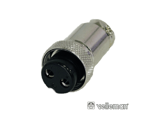 FICHA MICROFONE 2P FÊMEA DE EXTENSÃO VELLEMAN 1