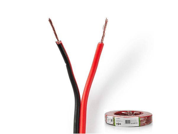 CABO DE COLUNA 2X 0,75 MM2 PRETO/VERMELHO NEDIS 1