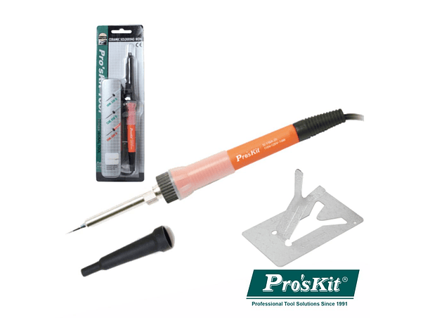 FERRO DE SOLDAR 14W=60W COM RESISTÊNCIA EM CERÂMICA PROSKIT 1